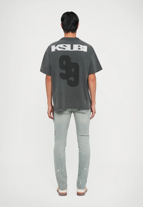 Print T-shirt - charcoal