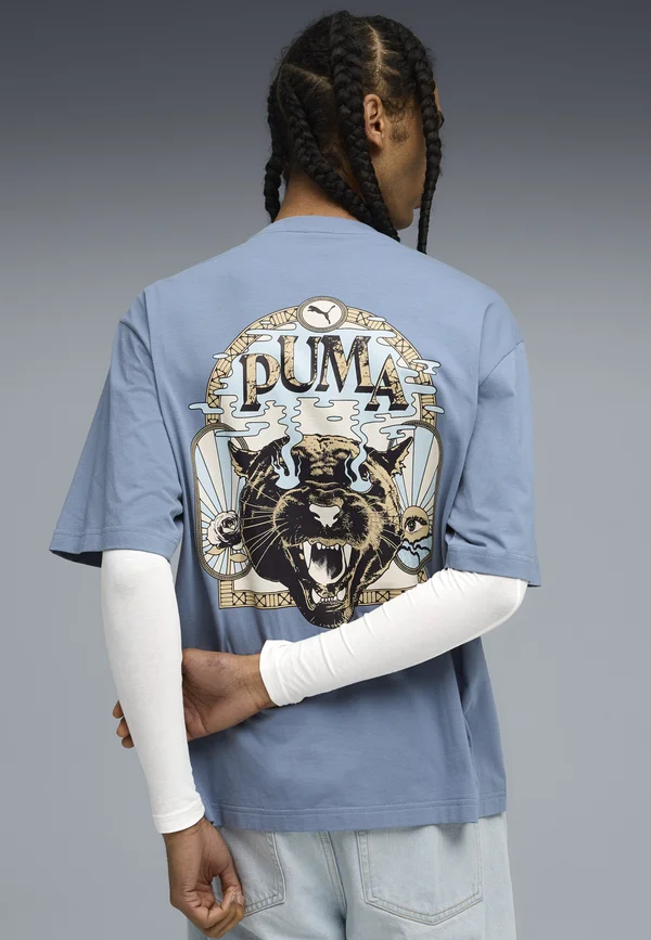 Print T-shirt - cool blue