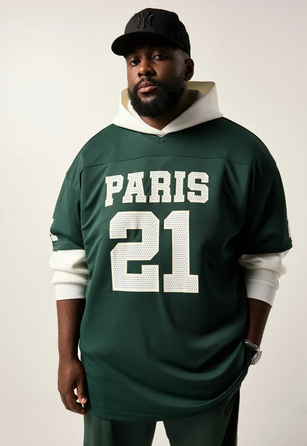 Print T-shirt - dark green