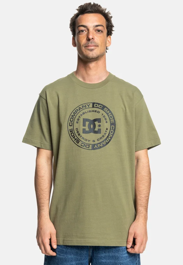 Print T-shirt - deep lichen green