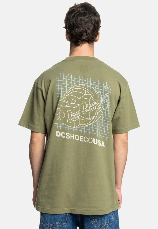 Print T-shirt - deep lichen green