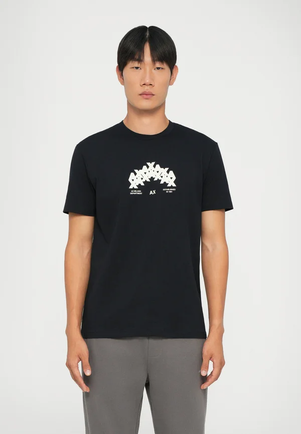 Print T-shirt - deep navy