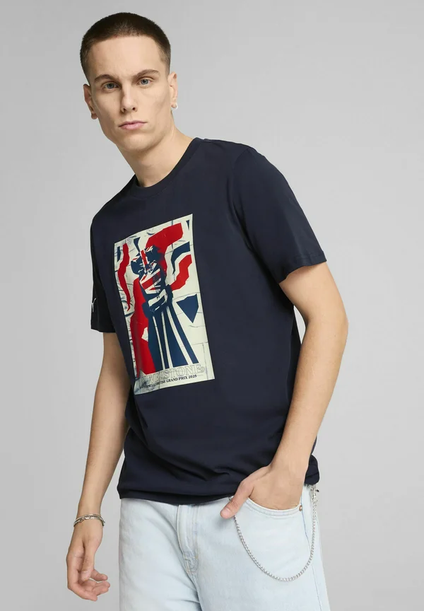 Print T-shirt - deep navy