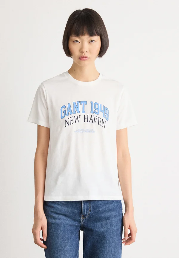 Print T-shirt - eggshell