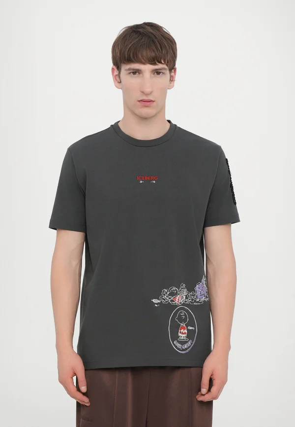 Print T-shirt - grigio scuro