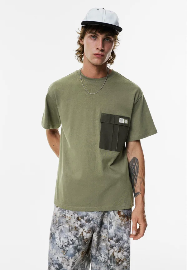 Print T-shirt - khaki