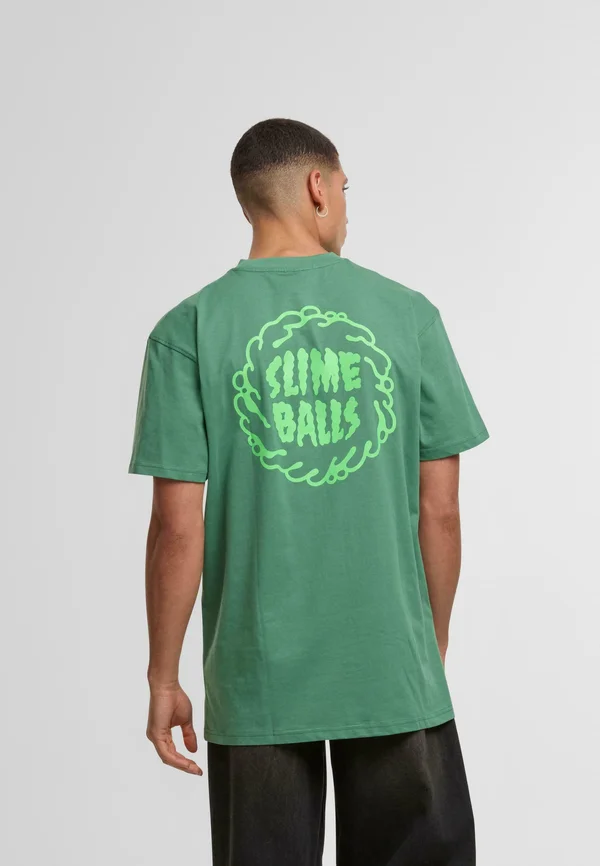 Print T-shirt - leaf green