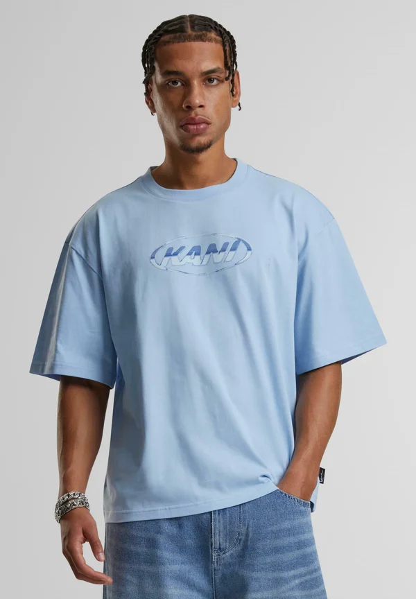 Print T-shirt - light blue