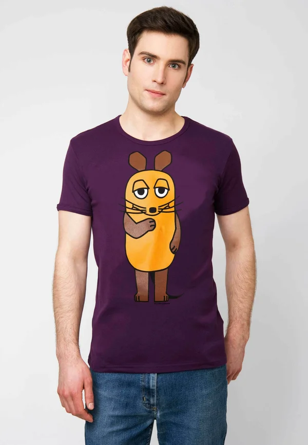 Print T-shirt - lila