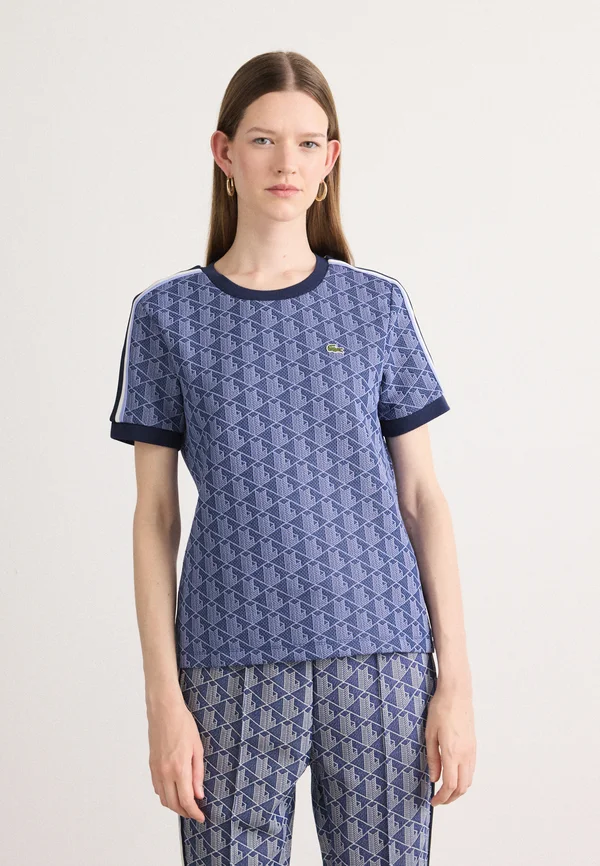 Print T-shirt - navy blue/delphinium