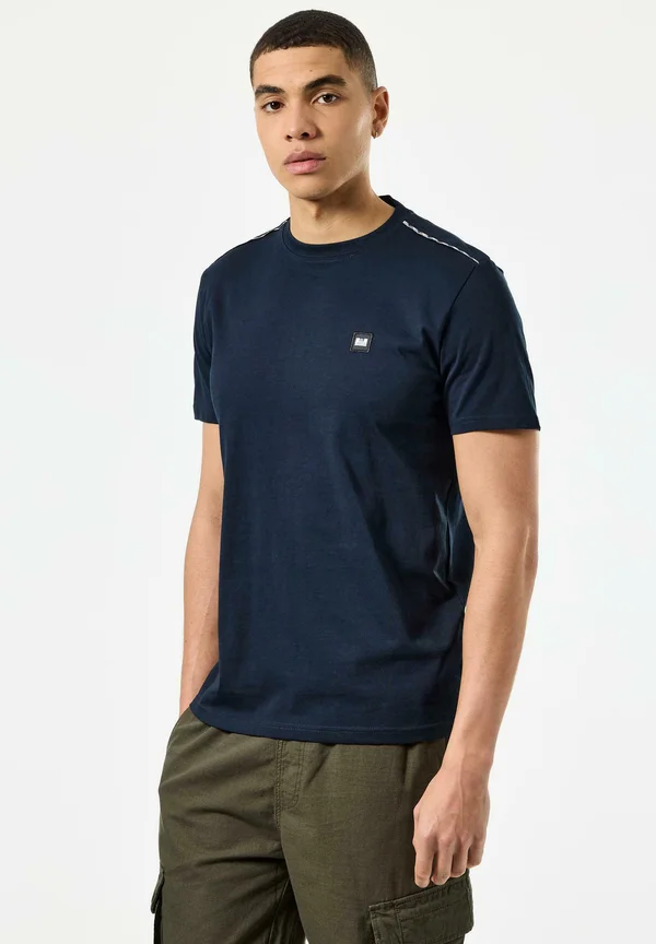 Print T-shirt - navy mid house check