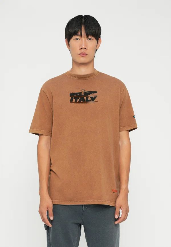 Print T-shirt - nocciola