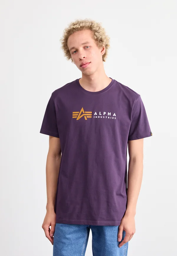 Print T-shirt - plum