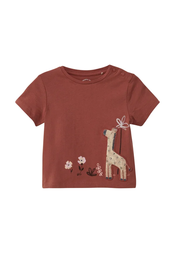 Print T-shirt - rubinrot