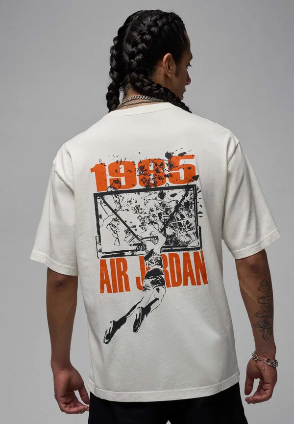 Print T-shirt - sail/off noir