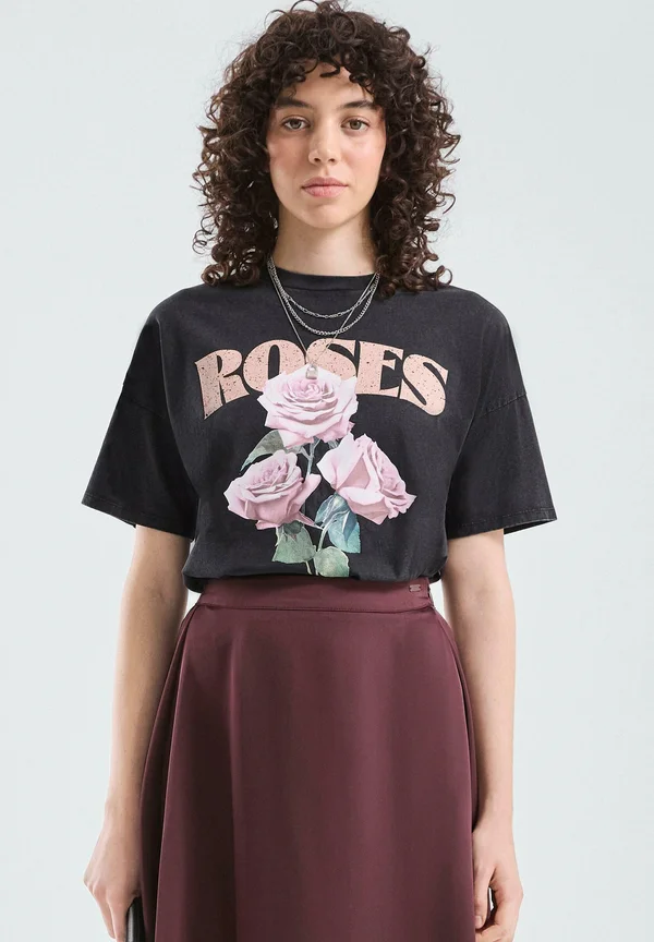 Print T-shirt - schwarz