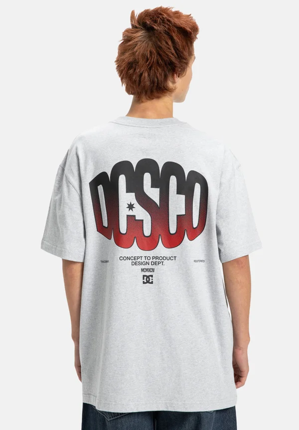 Print T-shirt - sfrh light heather grey