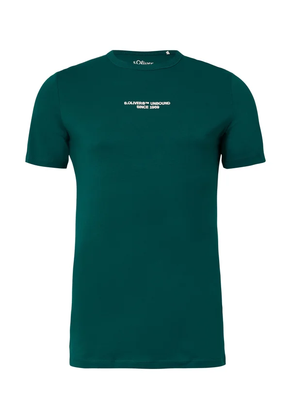 Print T-shirt - tannengrün