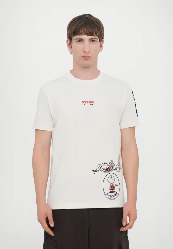 Print T-shirt - vaniglia