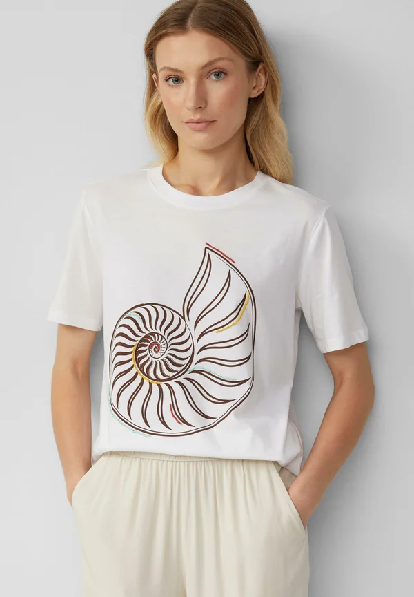 Print T-shirt - weiß