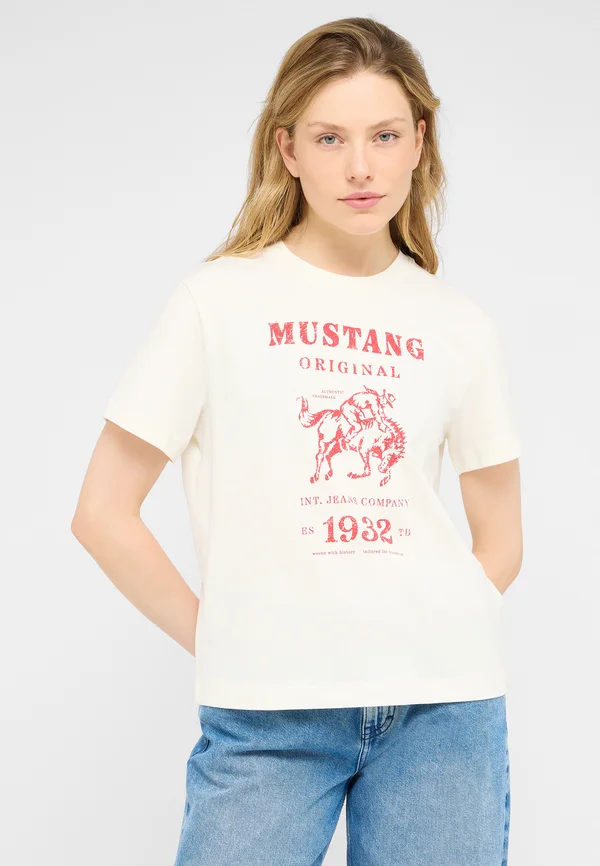 Print T-shirt - weiß