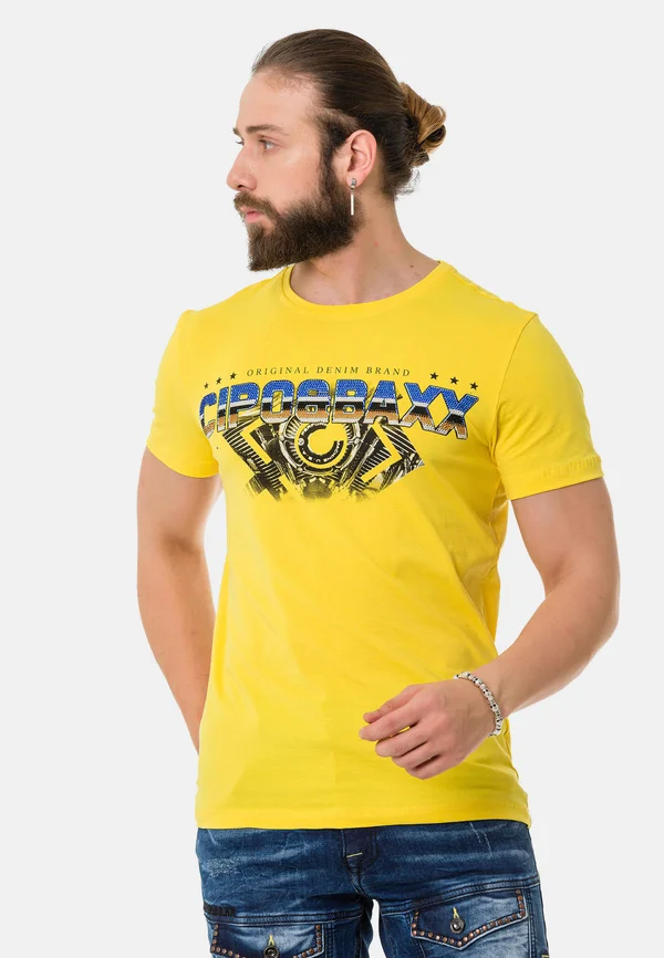 Print T-shirt - yellow