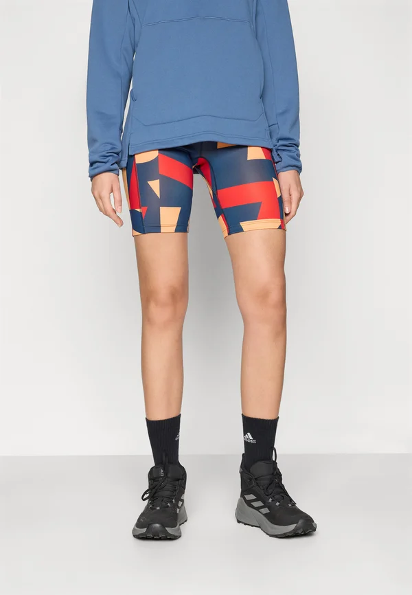 PRINTED - Leggings - semi impact orange/pure ruby/semi blue