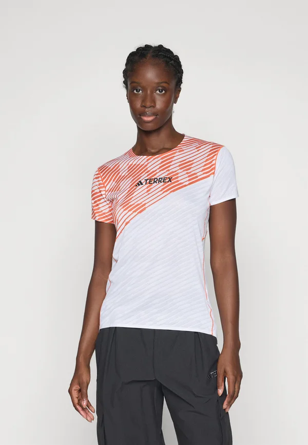 PRO TEE - Print T-shirt - white/semi impact orange