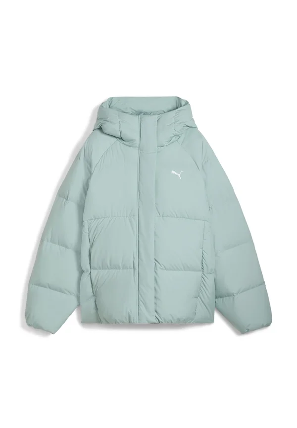 PUFFER MIT KAPUZE - Down jacket - light moss