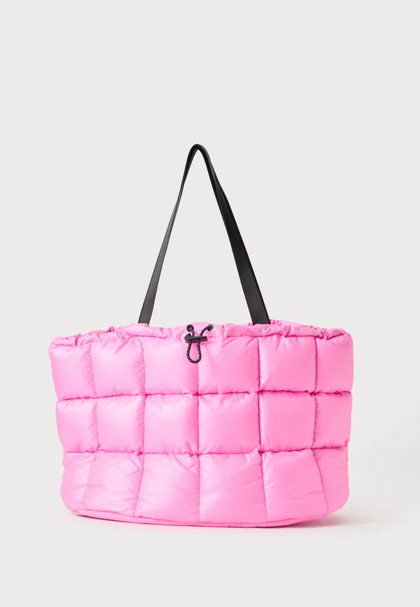 PUFFLE TOTE - Tote bag - pink/black