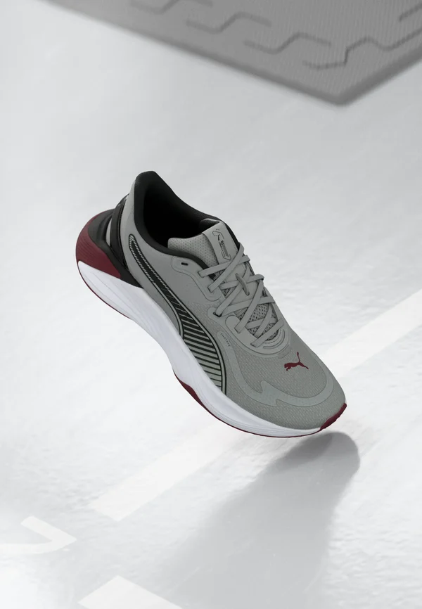 PWR HYBRID TR - Training shoe - gray echo/ruby shimmer/black