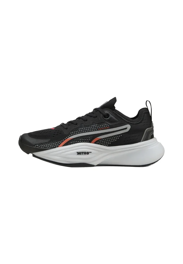 PWR NITRO SQD - Road running shoes - black-gray echo-glowing red
