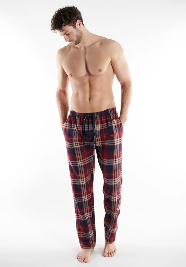Pyjama bottoms - rot-mittel-karo