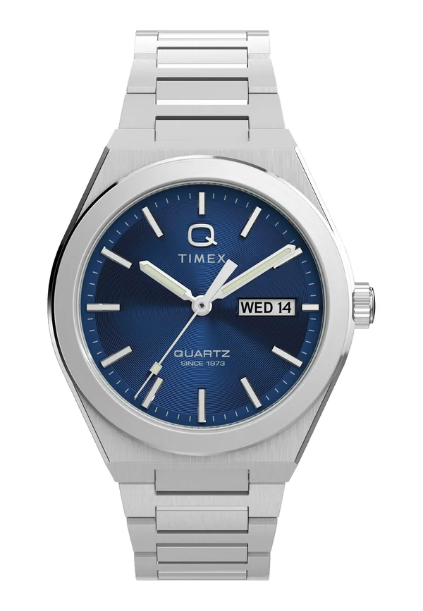 Q Continental Day/Date - Watch - silver and blue