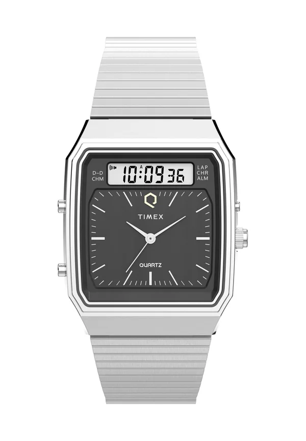 Q Timex® 1982 Fusion Analog-Digital Reissue - Digital watch - silver-tone
