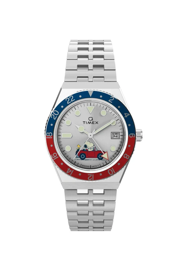 Q Timex® GMT x Peanuts® - Car - Watch - silver tone