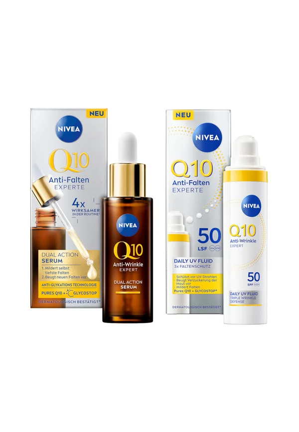 Q10 ANTI-FALTEN EXPERTE DUAL ACTION SERUM 30 ML + DAILY FLUID 40 ML - Skincare set - transparent