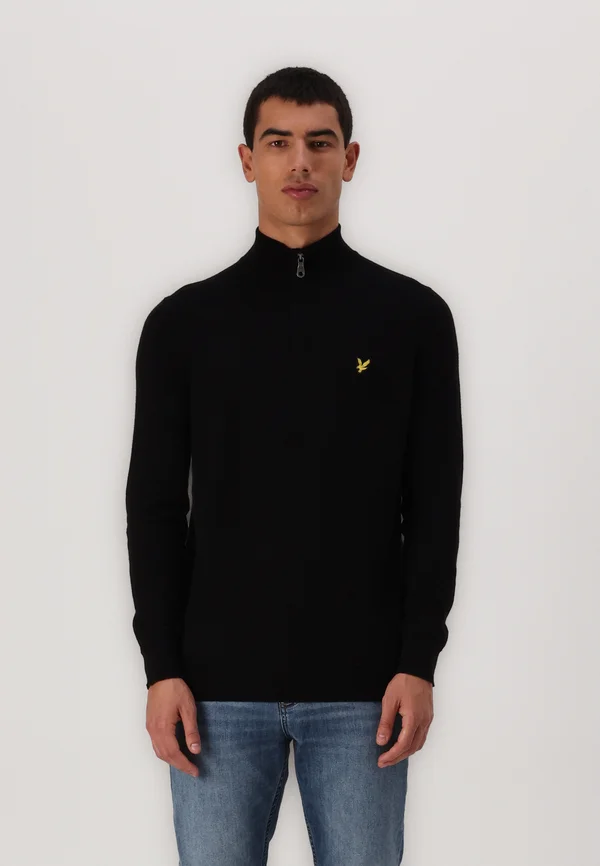 QUARTER ZIP - Jumper - jet black
