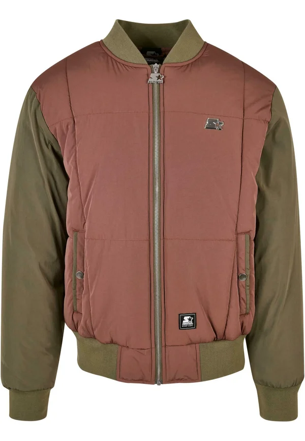 QUILTED  - Bomber Jacket - bark darkolive