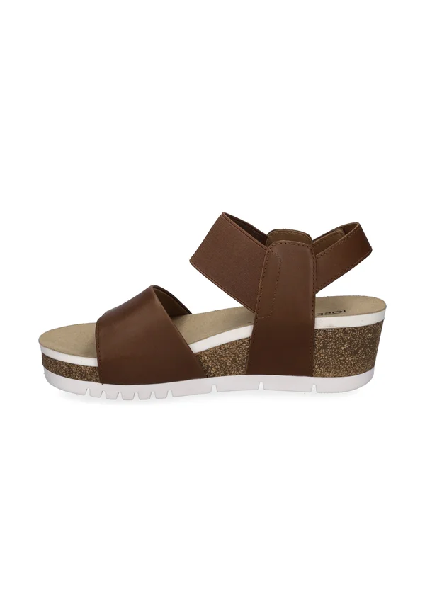 QUINN - Platform sandals - cognac