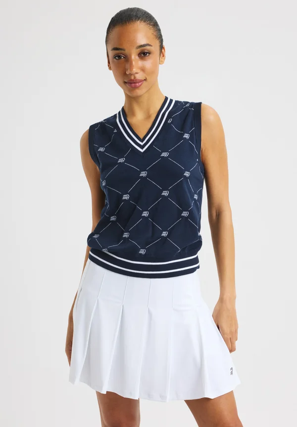 R LOGO - Jumper - r check navy