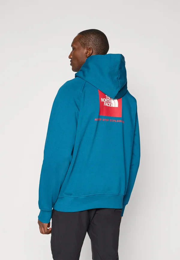 RAGLAN BOX HOODIE - Hoodie - mineral ink/red