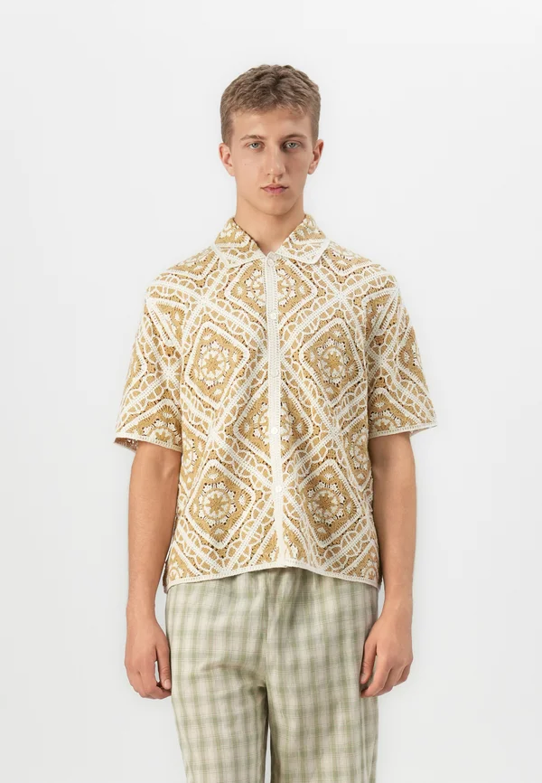 RASCHEL FLORAL TILE SWOLO - Shirt - light yellow