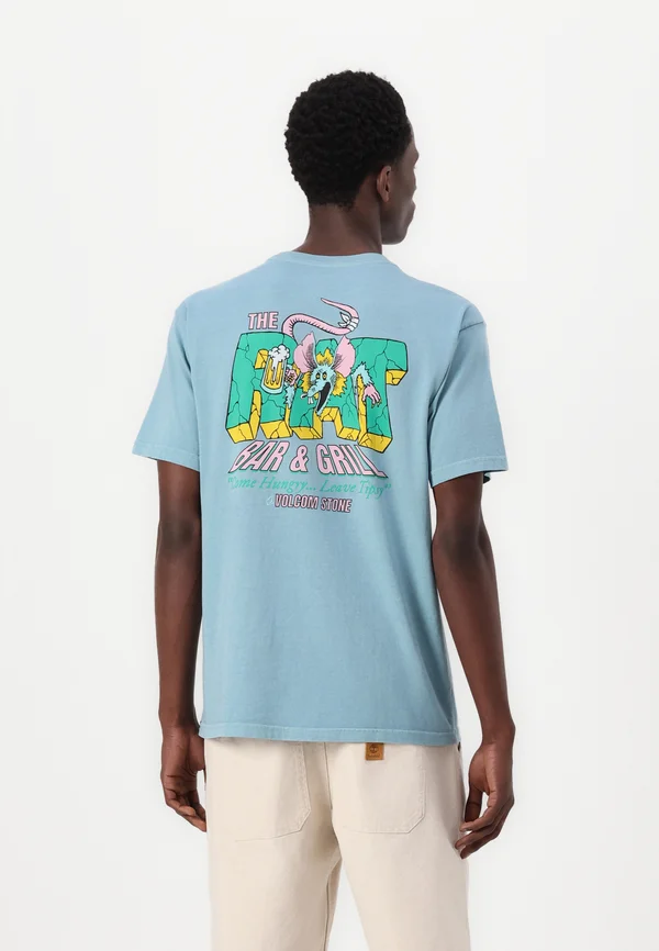 RAT BAR - Print T-shirt - used blue