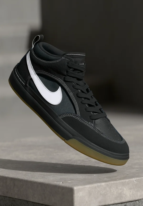 REACT LEO UNISEX - High-top trainers - black/white/light brown