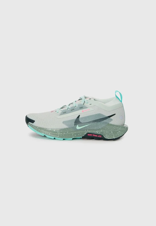 REACTX PEGASUS 5 GTX - Trail running shoes - silver-coloured/seaweed/clay green/mint fam/hyper pink