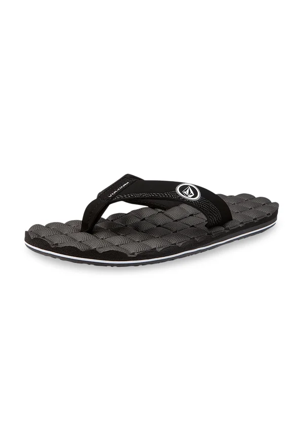 RECLINER - T-bar sandals - black white