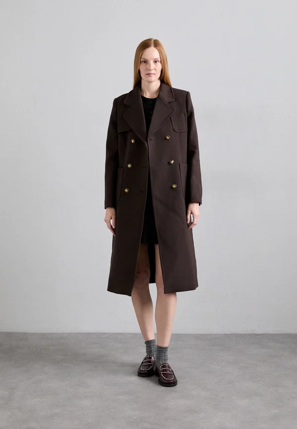 RECOUPE - Classic coat - marron