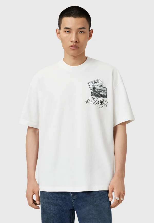 REEL CREW - Print T-shirt - chalk white