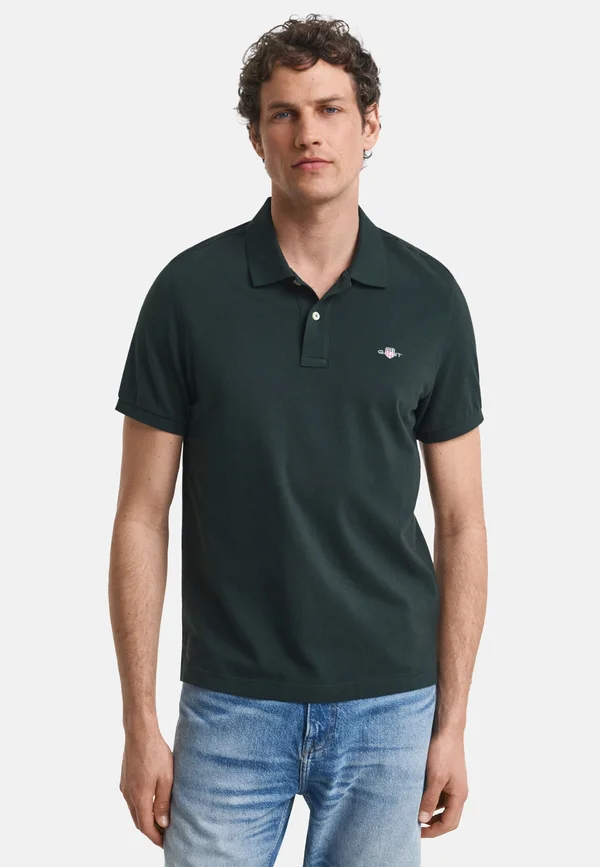 REG SHIELD PLUS SIZE - Polo shirt - tartan green